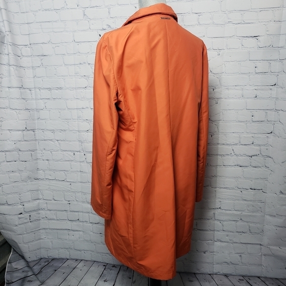 Adrienne Vittadini Orange Raincoat NWT size 14 fall pumpkin spice season! - Picture 4 of 8